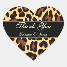 El leopardo negro del oro le agradece calcomania de corazon