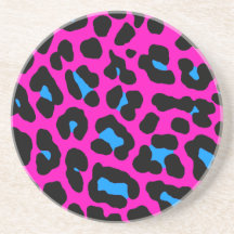 El leopardo retro del tigre 80s de Corey mancha el Posavasos Diseño