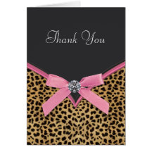 El leopardo rosado le agradece las tarjetas