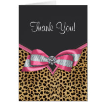 El leopardo rosado le agradece las tarjetas