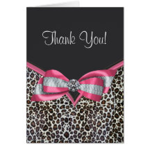 El leopardo rosado le agradece las tarjetas