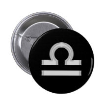 El libra escala el botón del zodiaco pins