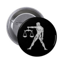 El libra escala el botón del zodiaco pins
