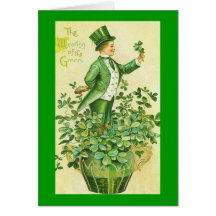 El llevar del verde, el día de St Patrick Tarjeton