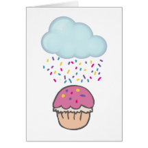 El llover asperja en la magdalena felicitación