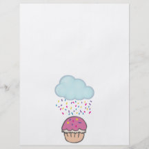 El llover asperja en la magdalena tarjeta publicitaria