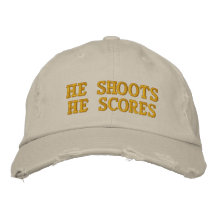 Él lo tira anota gorras bordadas