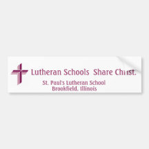 El Lutheran enseña a la pegatina para el parachoqu Etiqueta De Parachoque