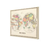 El mapa del atlas del mundo con las corrientes y l impresion en lona
