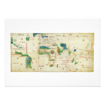 El mapa del mundo del planisferio de Cantino (1502 Anuncio Personalizado