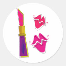 EL MAQUILLAJE LINDO DEL LÁPIZ LABIAL BESA LOS ROSA PEGATINA
