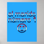 EL Marido Número 1 en colores de la bandera americ Posters