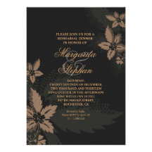 el marrón elegante negro deja la cena del ensayo i comunicados personalizados