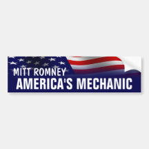El mecánico de América - Romney Ryan 2012 Pegatina De Parachoque