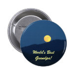¡El mejor abuelo del mundo! abotone el cielo azul  Pins