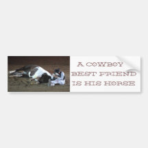El mejor amigo del vaquero - pegatina para el para pegatina de parachoque