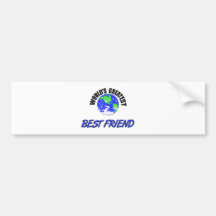 El mejor amigo más grande del mundo etiqueta de parachoque
