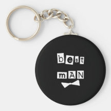 El mejor blanco del hombre en negro llavero personalizado