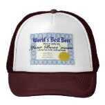 El mejor certificado de Boss del mundo Gorros Bordados
