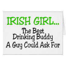 El mejor compinche de consumición del chica irland tarjetón
