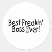 El mejor Freakin Boss nunca Pegatinas