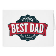 El mejor ganador del premio del papá felicitación