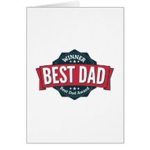 El mejor ganador del premio del papá felicitación