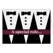 El MEJOR HOMBRE - divertido invite con tres Tuxes Felicitacion