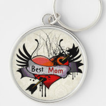 El mejor llavero del corazón del Grunge de la mamá