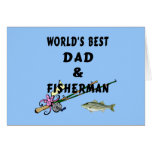 El mejor papá de la pesca de los mundos tarjeta