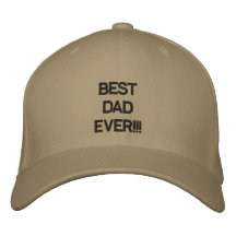 ¡EL MEJOR PAPÁ NUNCA!!! GORRA DE BEISBOL BORDADA