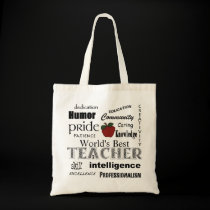 El mejor profesor Apple Orgullo-Rojo del mundo+Ada bolsas