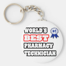 El mejor técnico de la farmacia del mundo llavero personalizado