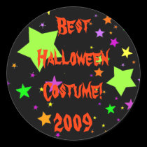 ¡El mejor traje de Halloween! 2009 pegatinas