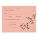 el melocotón rosado del fatfatin florece tarjeta d invitacion personalizada