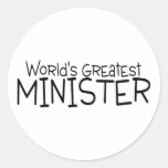 El ministro más grande de los mundos etiquetas redondas