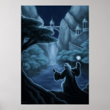 el místico riega el poster de la fantasía