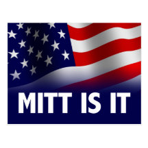 El mitón es él - Romney Ryan 2012 Tarjeta Postal