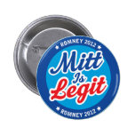 El mitón es legit Romney 2012 Pin