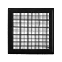 el MODELO GRIS BLANCO NEGRO de la TELA ESCOCESA pl Caja De Recuerdo