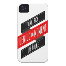 El momento del genio "piensa" el caso rico del iPh Case-Mate iPhone 4 Funda