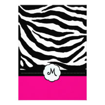 El monograma/la cebra raya invitaciones del boda anuncios  