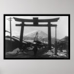 El monte Fuji majestuoso, Japón 1909 Impresiones