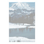 El Monte Rainier, estado de Washington, invierno d Papeleria Personalizada