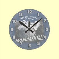 ¡El monte Rushmore es monumental! reloj de pared