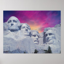 El monte Rushmore, presidentes de Dakota del Sur,  Poster