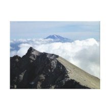 El Monte Saint Helens y Mt Adams Impresión En Lona