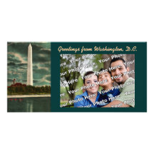 El monumento de Washington Photocard Plantilla Para Tarjeta De Foto
