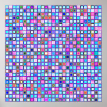 El mosaico rosado y azul rústico "arcilla" teja el impresiones