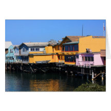 El muelle del pescador de la bahía de Monterey Tarjeta